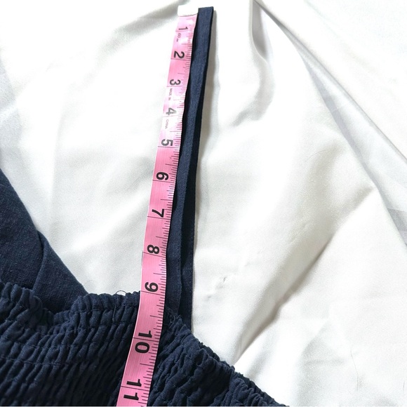 Falls Creek Women’s Maxi Dress 2X Navy Blue Smocked Cottagecore Boho vacation - Picture 8 of 10